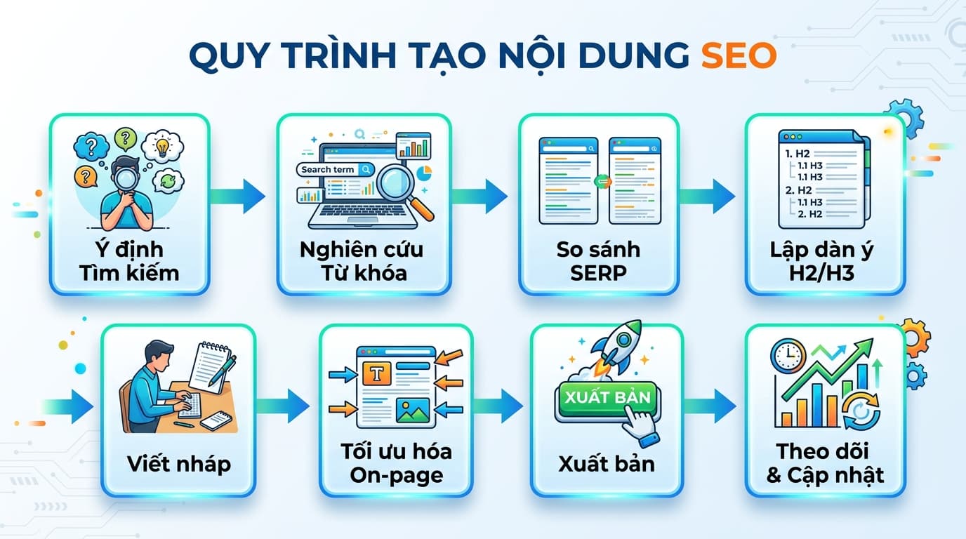 Cách viết bài chuẩn SEO: quy trình bám intent và SERP để lên top Google
