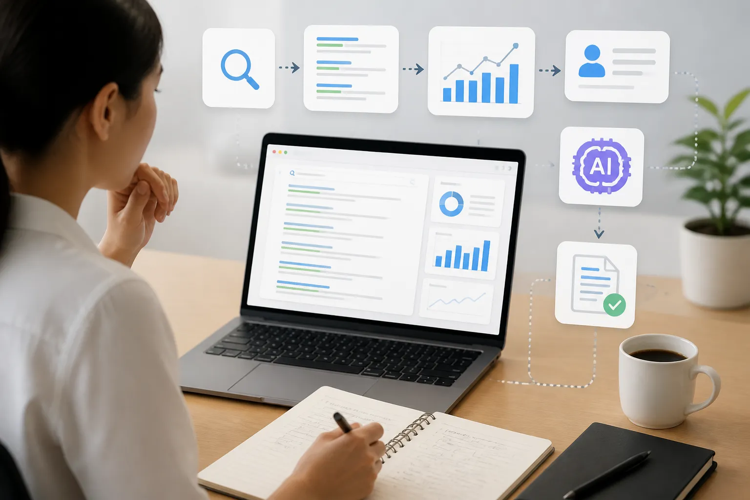 Cách dùng AI viết bài SEO đúng intent: quy trình SERP-first và prompt mẫu
